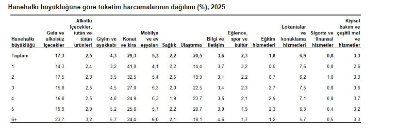 TÜİK gelir gruplarına göre konut kira ve gıda harcama oranlarını açıkladı - Resim : 4