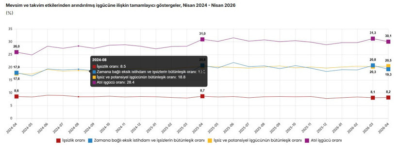TÜİK açıkladı: İşsizlik oranı 2026 nisan ayında sınırlı arttı - Resim : 5