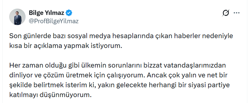 Anahtar Parti’ye katılacağı iddia ediliyordu: Bilge Yılmaz’dan yanıt geldi - Resim : 2
