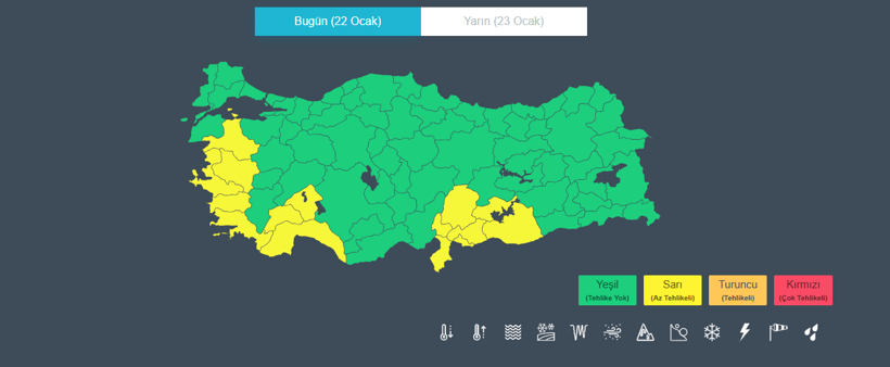 Meteoroloji saat vererek sarı kodlu uyarı yaptı: 15 şehri sağanak yağış, kar ve fırtına vuracak - Resim : 5