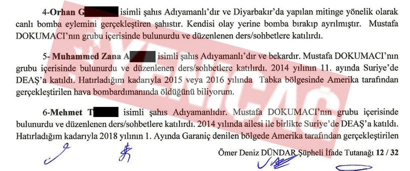 İtirafçı isim isim anlattı: İşte belgelerle Türkiye’deki IŞİD’çilerin listesi - Resim : 7