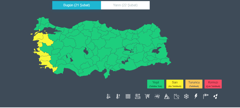 Meteoroloji sarı kodla uyardı: Kuvvetli r&uuml;zgar ve sağanak yağış geliyor - Resim : 5