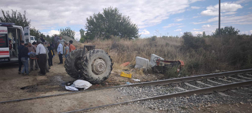 Tren traktörü ok gibi delip geçti - Resim : 1