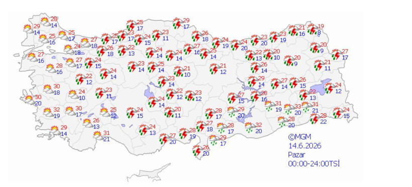 Meteoroloji yarın için uyardı: Birçok şehre şiddetli gök gürültülü sağanak geliyor - Resim: 4