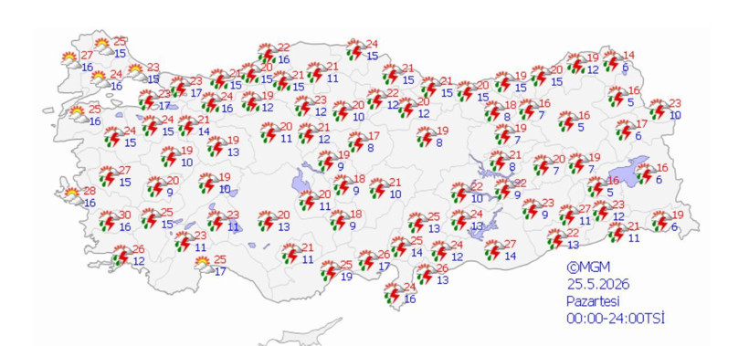 Meteoroloji gün gün uyardı: Gök gürültülü sağanak yağışlar geliyor - Resim: 1