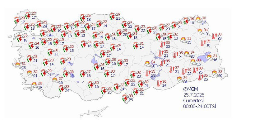 Meteoroloji gün gün saat vererek uyardı: Gök gürültülü sağanak yağış - Resim: 6