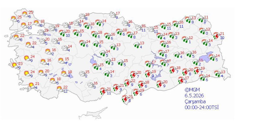 Meteoroloji tarih vererek vatandaşları uyardı: Bahar güneşi yerini gök gürültülü sağanak yağışa bırakıyor - Resim: 1
