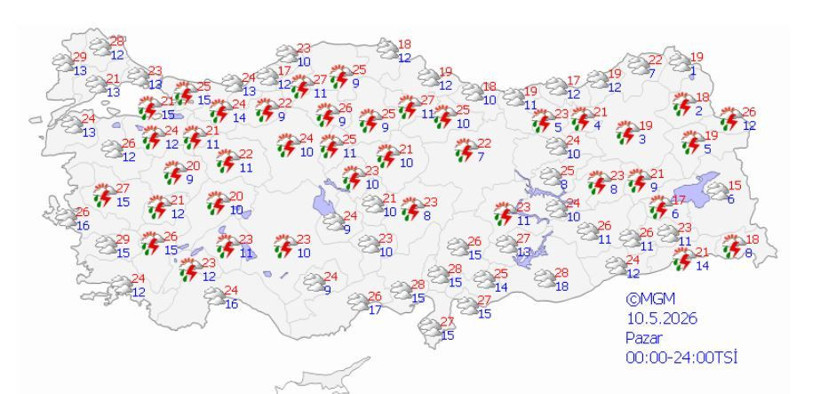 Meteoroloji tarih vererek vatandaşları uyardı: Bahar güneşi yerini gökgürültülü sağanak yağışa bırakıyor - Resim: 5