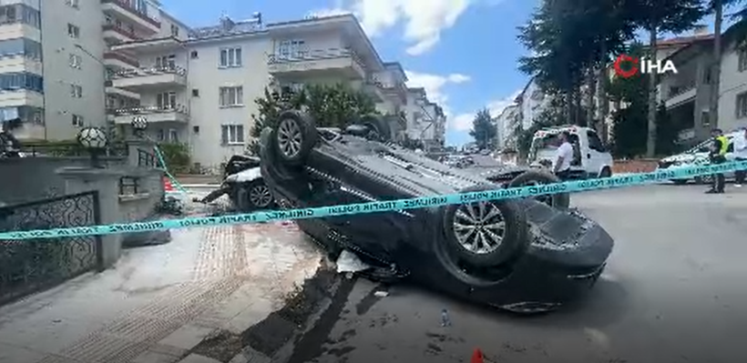 Otomobil ile cip çarpıştı, cip takla attı: 2 yaralı - Resim : 1