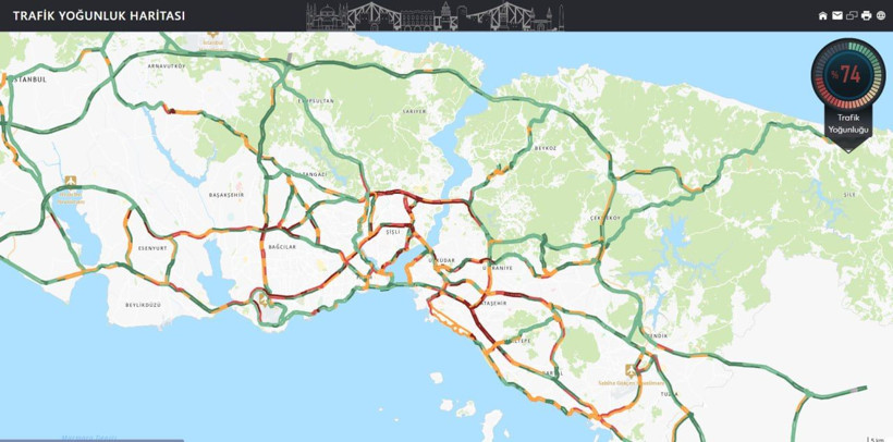 İstanbul’da trafik çilesi: Harita kırmızıya döndü (24 Eylül Perşembe) - Resim: 1