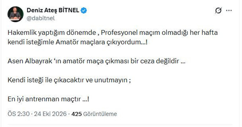 Asen Albayrak’a tartışmalı penaltı sonrası Amatör Lig görevi - Resim : 3