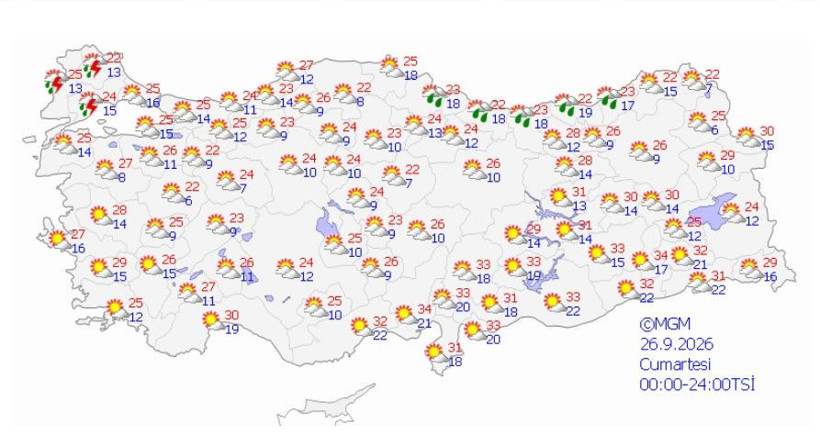 Meteoroloji tarih verdi: Gök gürültülü sağanak yağış geliyor - Resim: 18