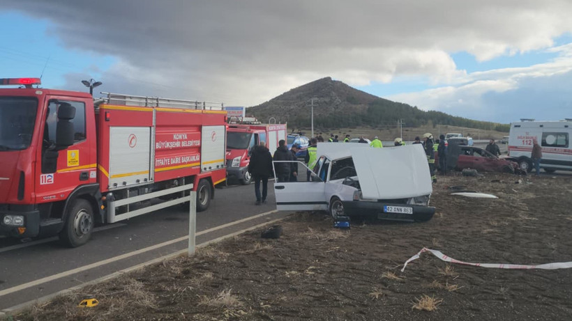Konya'da feci kaza: 1 ölü, 1 yaralı - Resim : 1