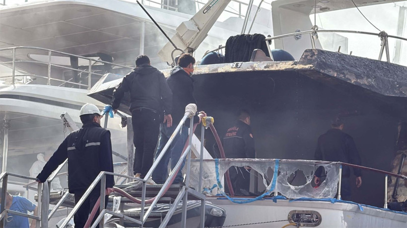 Trabzonspor eski başkanının lüks yatı alevlere teslim oldu - Resim: 5