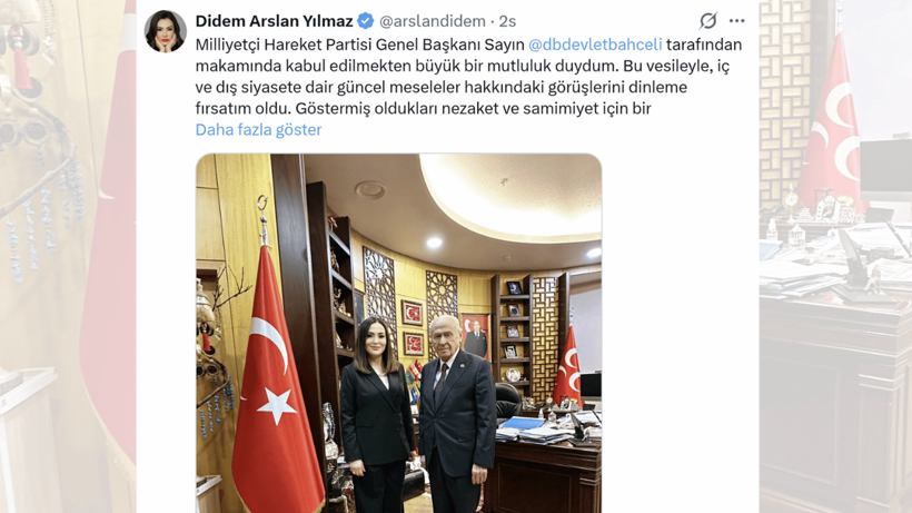 Devlet Bahçeli'ye 'Gündüz Kuşağı' ziyareti: Didem Arslan Yılmaz, Bahçeli’yi neden ziyaret etti? - Resim : 3