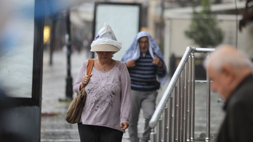 Edirne'de sağanak yağmur ilginç görüntülere neden oldu - Resim: 5