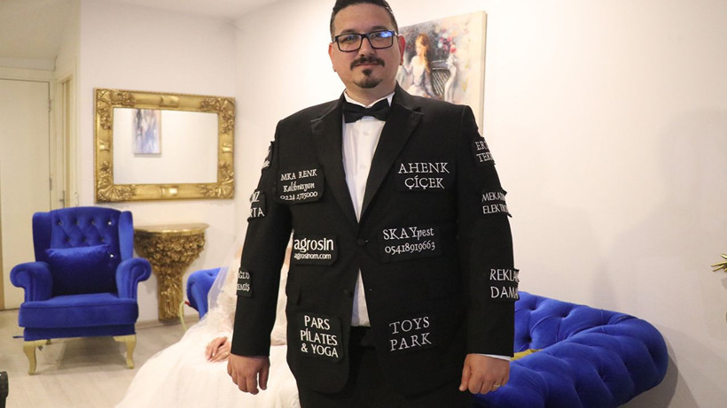 Sponsorlar damatlığa dizildi masraflar eridi: Reklam panosu damat - Resim: 6