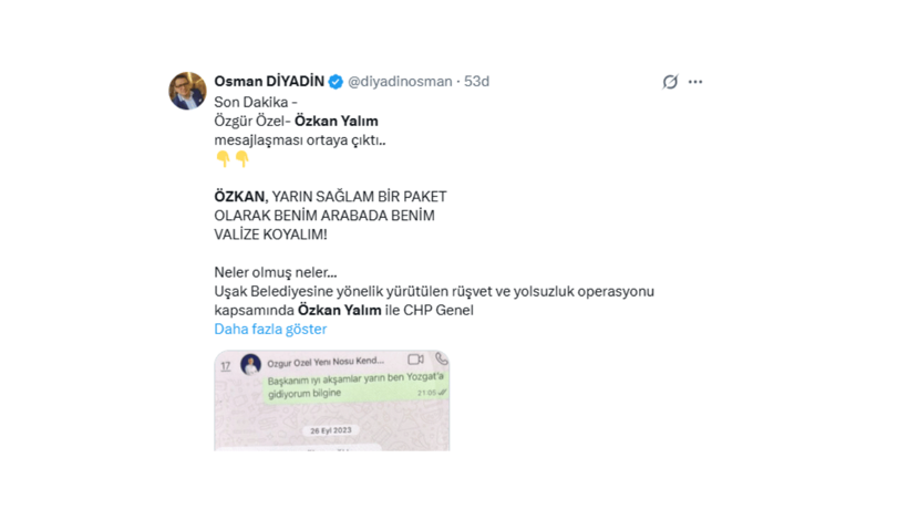 Özkan Yalım ve Özgür Özel'in sözde yazışmaları iktidar medyasının gündeminde - Resim: 3