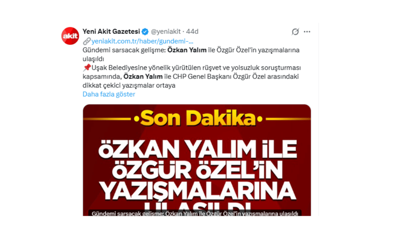 Özkan Yalım ve Özgür Özel'in sözde yazışmaları iktidar medyasının gündeminde - Resim: 7