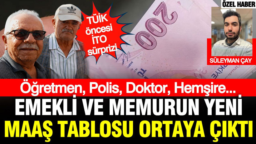 Emekli ve memurun yeni maaş tablosu ortaya çıktı: TÜİK öncesi İTO sürprizi - Resim: 1