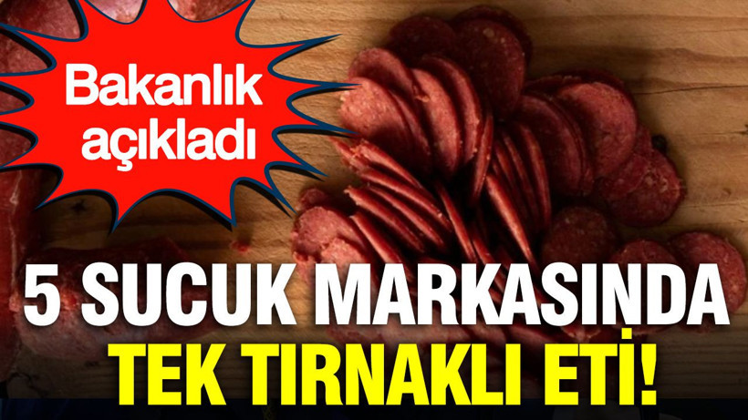 Bakanlık açıkladı: 5 sucuk markasında tek tırnaklı eti tespit edildi - Resim: 1