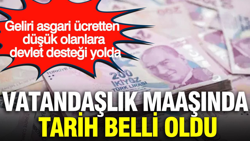 Vatandaşlık maaşında tarih belli oldu: Geliri asgari ücretten düşük olanlara devlet desteği yolda - Resim: 1