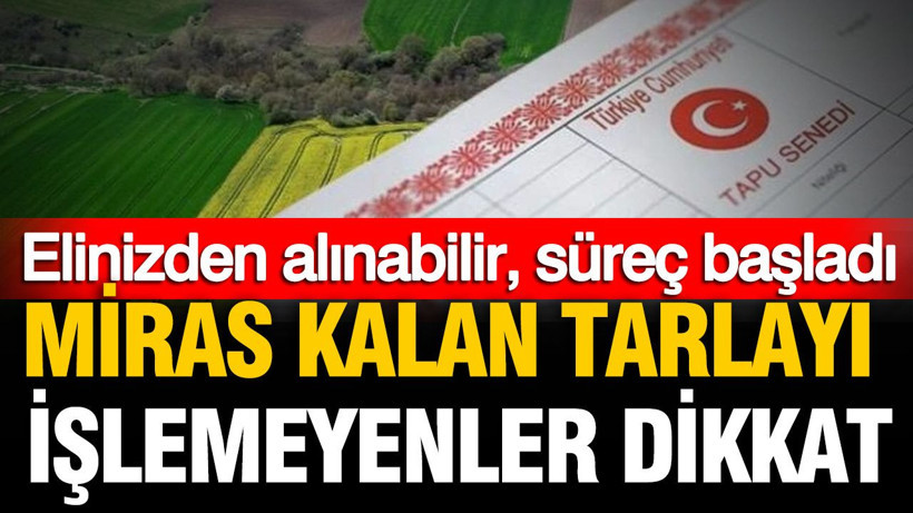 Miras kalan araziyi işlemeyenler dikkat: Kiraya verilebilir, süreç başladı - Resim: 1