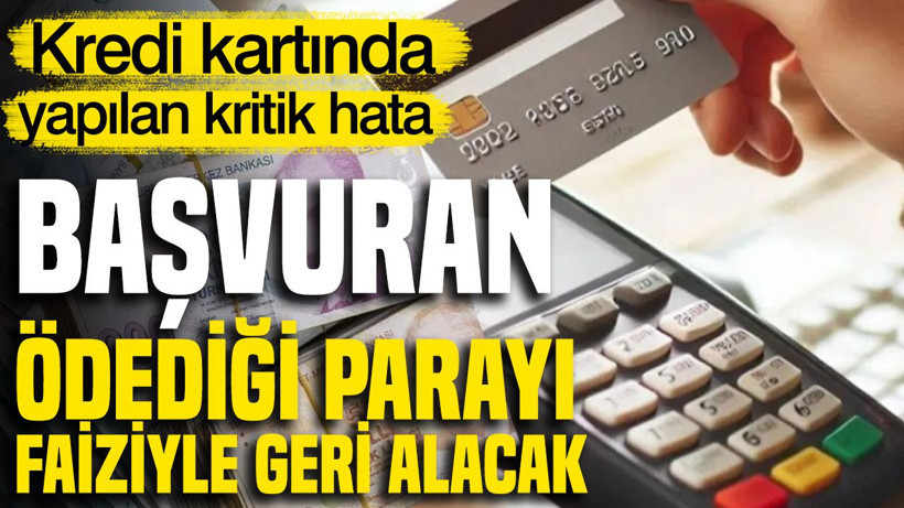 Başvuran ödediği parayı faiziyle geri alacak: Kredi kartında yapılan kritik hata - Resim: 1