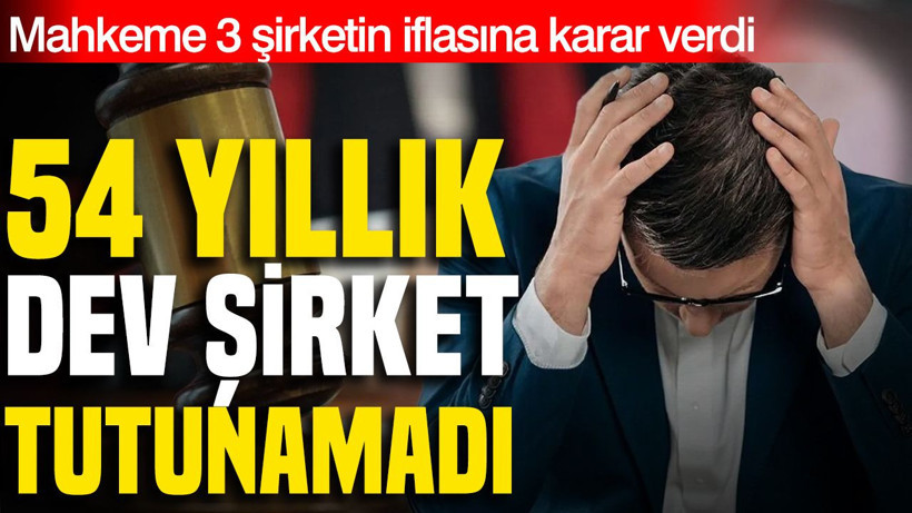 54 yıllık şirket tutunamadı: Mahkeme 3 Türk firmanın iflasına karar verdi - Resim: 1