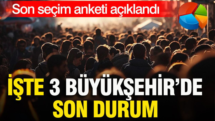 Son seçim anketi açıklandı: Üç büyükşehirde dikkat çeken sonuç - Resim: 1