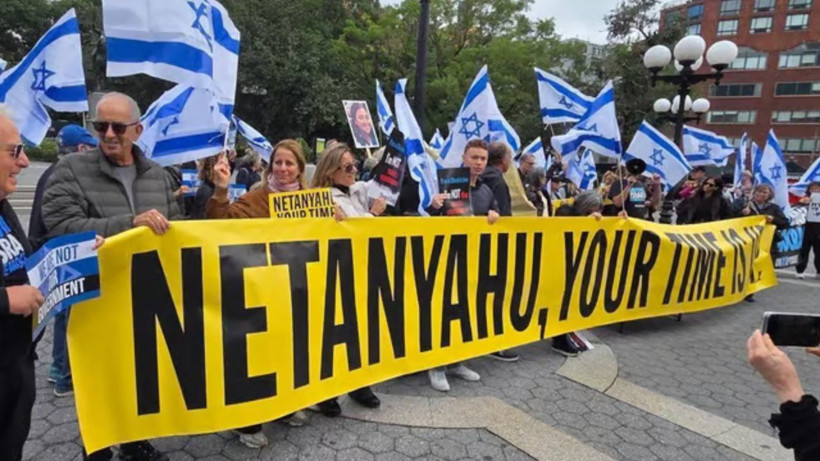 New York'ta Netanyahu protestosu: Binlerce karşıt caddeleri kapattı - Resim: 26