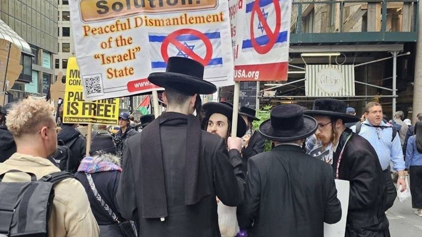 New York'ta Netanyahu protestosu: Binlerce karşıt caddeleri kapattı - Resim: 24