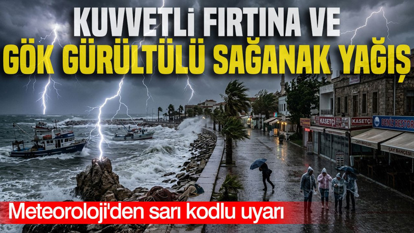 Meteoroloji'den sarı kodlu uyarı: Kuvvetli fırtına ve gök gürültülü sağanak yağış (3 Ekim 2026) - Resim: 1