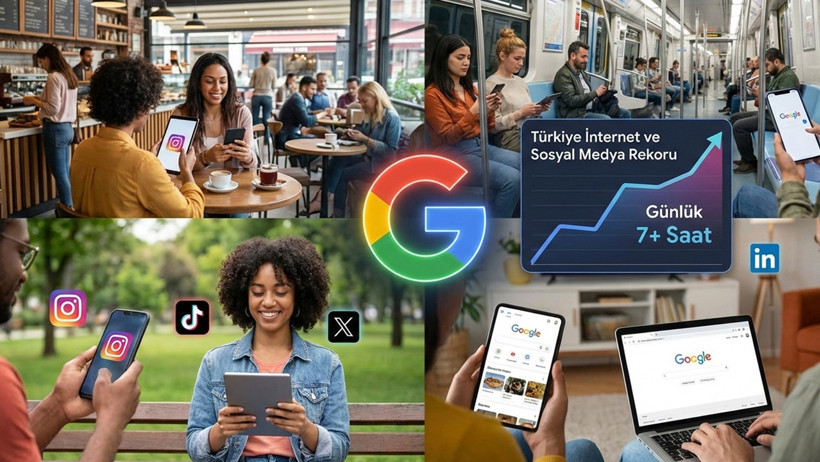 Türkiye’de dijitalleşmede rekor: İnternette günde 7 saat - Resim : 1