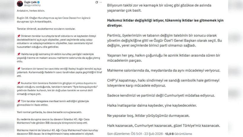 Kurultay davası sonrası tansiyon y&uuml;kseldi: CHP&rsquo;li isimlerden sert a&ccedil;ıklamalar - Resim : 1