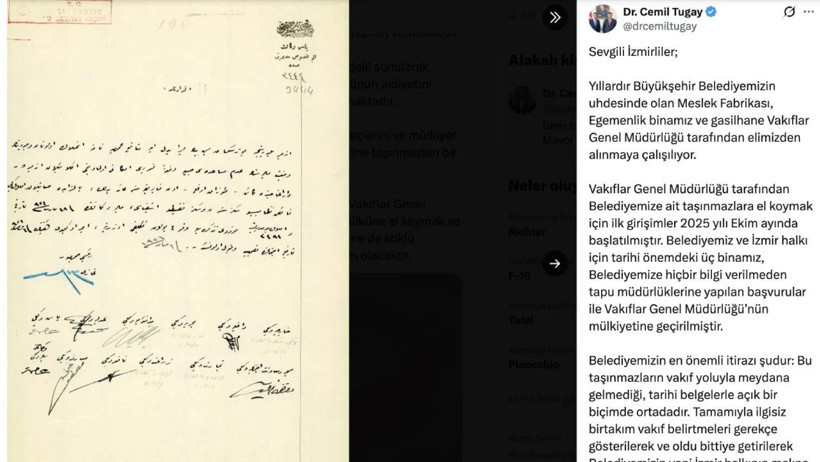 İzmir’de mülkiyet tartışması büyüyor: Üç tarihi bina Vakıflar Genel Müdürlüğü'ne devredildi - Resim : 1