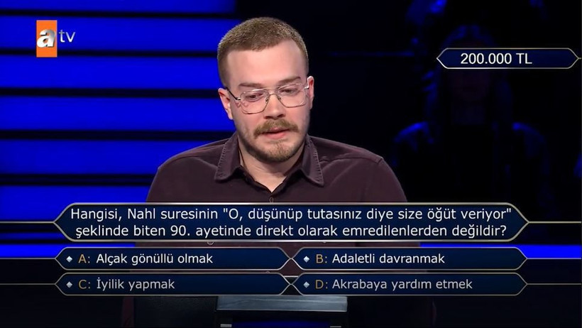 Kim Milyoner Olmak İster'de Nahl Suresi sorusunu joker kullanmadan doğru bildi: 200 bin TL kazandı, Oktay Kaynarca şaşırdı - Resim: 2