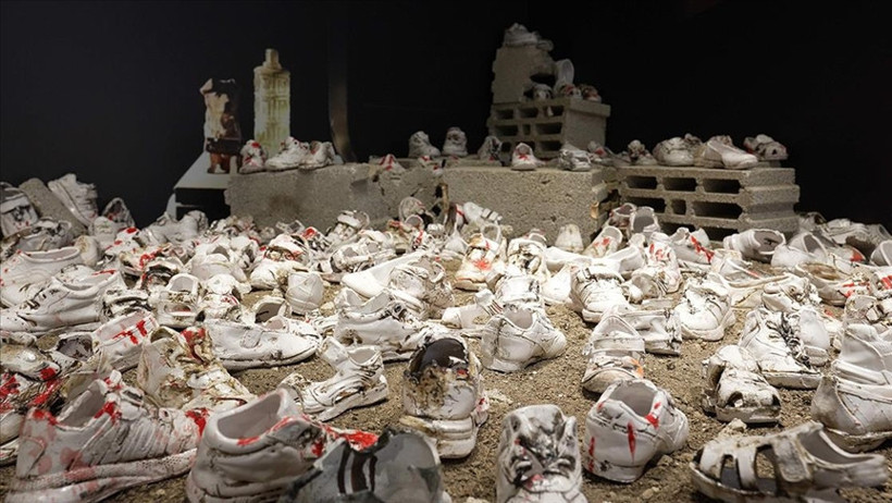 Kalyon Kültür'de Filistin'e destek: "Sessiz ayakkabılar" sergisi açıldı - Resim : 1