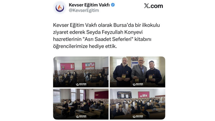 Bursa’da tarikat şeyhinin kitabı ortaokulda öğrencilere dağıtıldı - Resim : 1