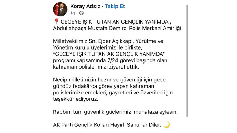 AKP poşetiyle sahurluk ikramı: Polis merkezindeki görüntüler tartışma yarattı - Resim : 1