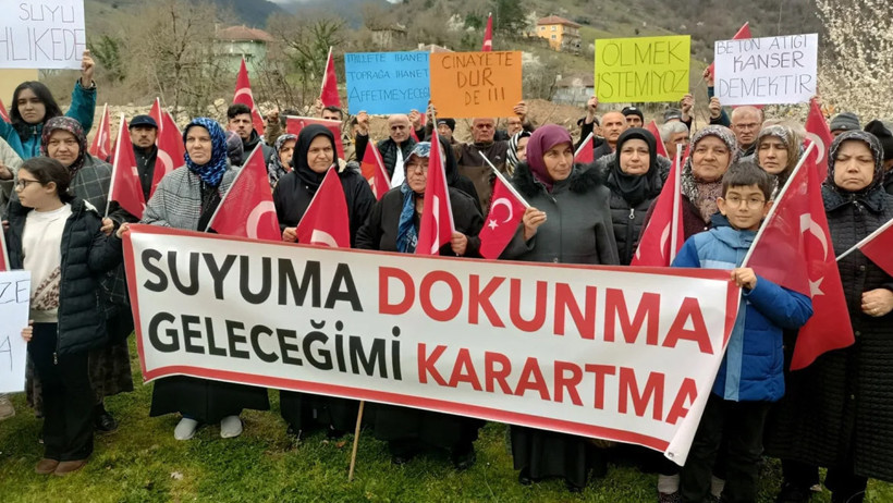 Zonguldak’ta beton santrali tepkisi: Suyuma dokunma - Resim : 1