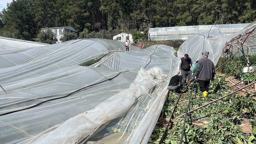 Antalya’da gece çıkan hortum çiftçileri vurdu - Resim : 1