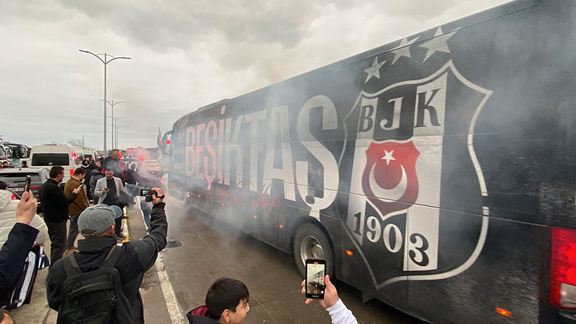 Beşiktaş'a Samsun’da coşkulu karşılama - Resim : 2