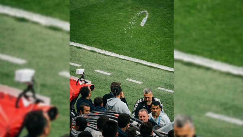 Beşiktaş Sergen Yalçın'a su şişesi fırlatan taraftar için hukuki işlem başlattı - Resim : 1