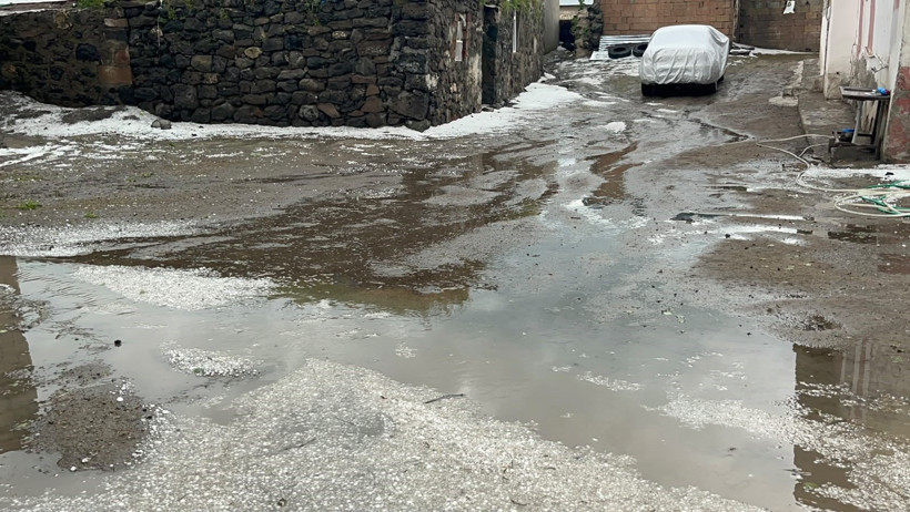 Kars’ta dolu kabusu: Araçlar hasar gördü, çiftçi umudunu kaybetti - Resim : 1