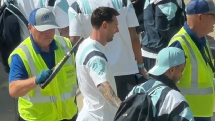 Messi'yi de el dedektörüyle aradılar... Arjantinli yıldızın tepkisi viral oldu, ABD güvenlik kuralları golü yedi - Resim : 1
