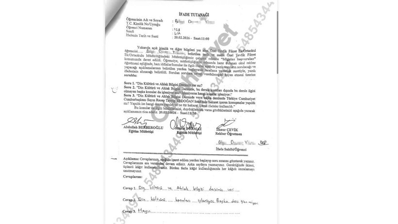 İlkokul çocuklarına Erdoğan ve din dersi sorgusu: Belgeler ortaya çıktı - Resim : 3