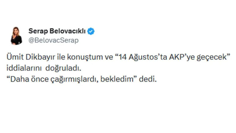 Ümit Dikbayır AKP'ye katılıyor: Bir vekil için daha AKP iddiası - Resim : 1