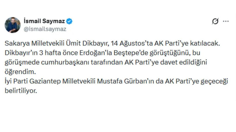 Ümit Dikbayır AKP'ye katılıyor: Bir vekil için daha AKP iddiası - Resim : 2