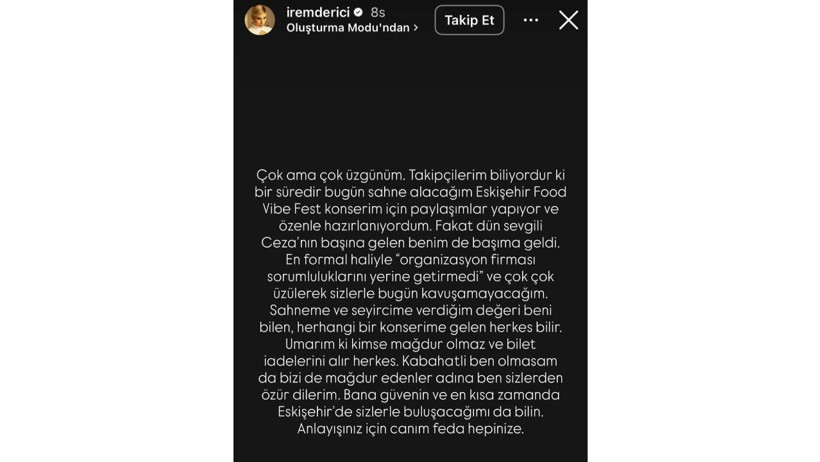 Festivalde işler karıştı: Ceza ve İrem Derici konseri iptal etti, esnaf şikayetçi oldu - Resim : 2